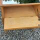 Vintage pair of bedside tables from the 1950s in sycamore and a mirror.