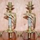 Paire de chandeliers poignée d'épée 1905 estampillés Benham & Froud VR