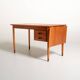 Scandinavian teak desk with a folding extension, 1950s/1960s