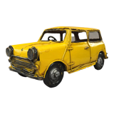 Maquette reproduction voiture ancienne mini cooper métal étain collection