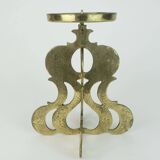1960s mid century brutalist brass CANDLEHOLDER for one big candle