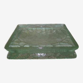 Vintage molded glass ashtray