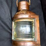 Ancient naval flag lantern in ancient copper semaphore lamp 19th century