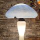 Mushroom lamp 1990 white and blue
