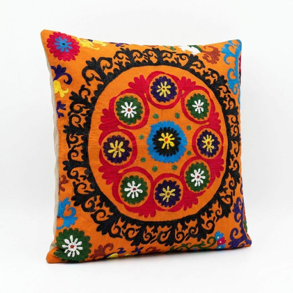 Vintage suzani cushion cover 69x76 cm