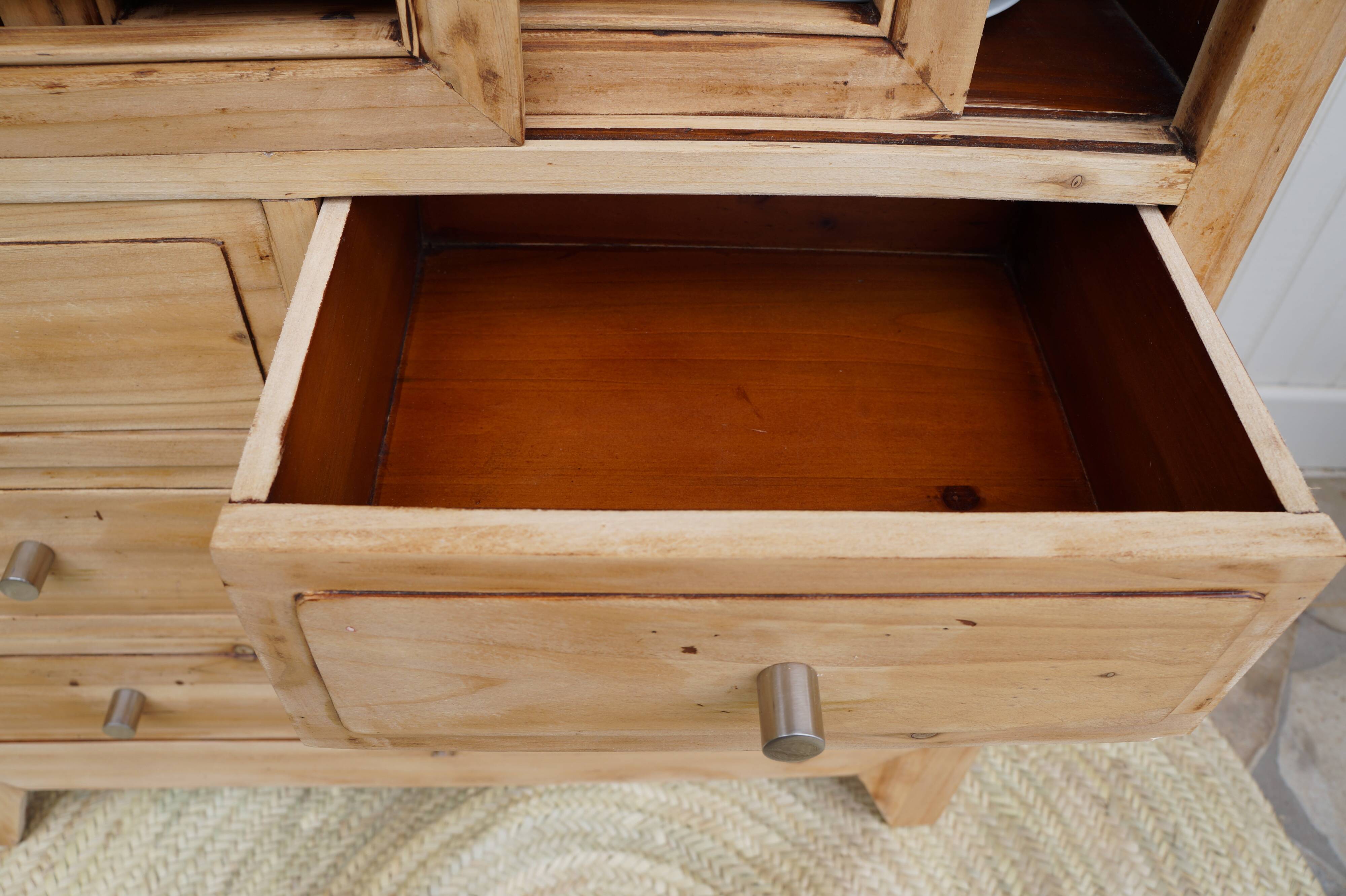 Buffet with sliding doors and drawers