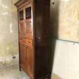 Armoire garde manger provençal ancien en noyer massif