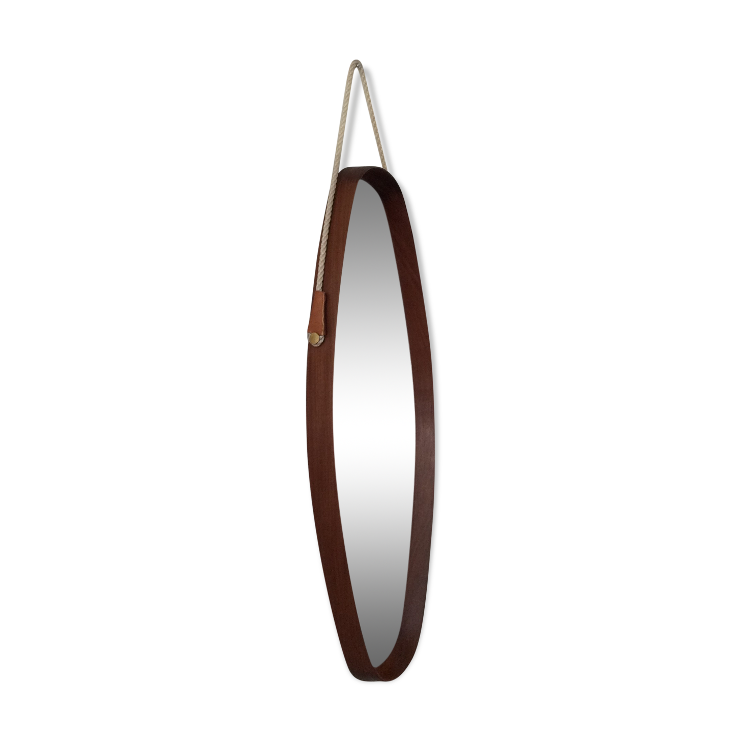 Scandinavian teak mirror from the 60s and 70s