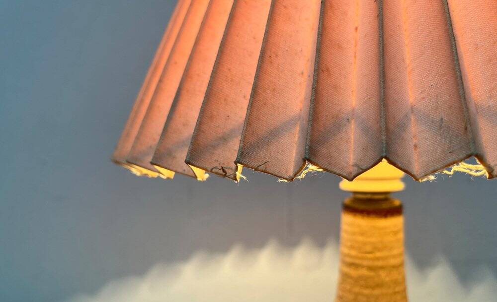 Mid-Century Danish Studio Pottery Model 3068 Table Lamp from Søholm, 1960s