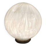 Spheric White Murano Blown Glass Table Lamp by La Murrina with Murrines, Italy