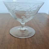 9 hand-cut art deco champagne glasses