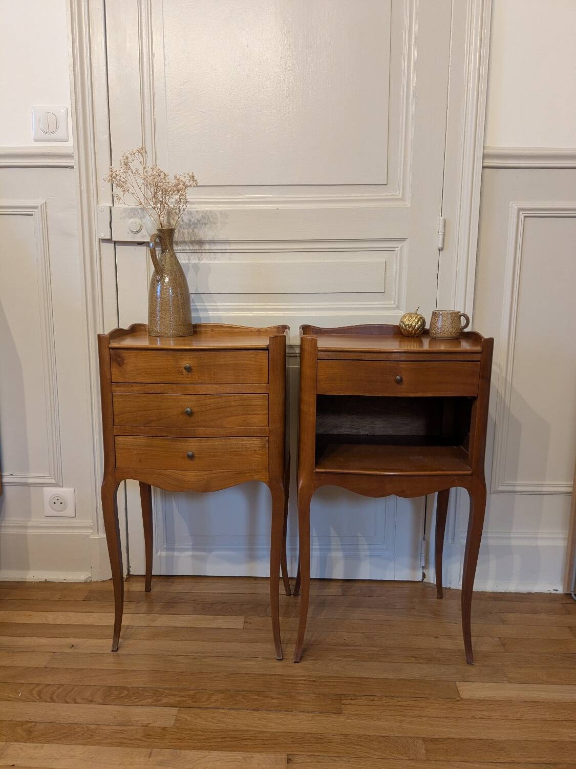 Pair of Louis XV style bedside tables