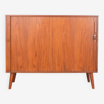 Mid-Century Danish Teak Tambour Doors Sideboard, 1960s.