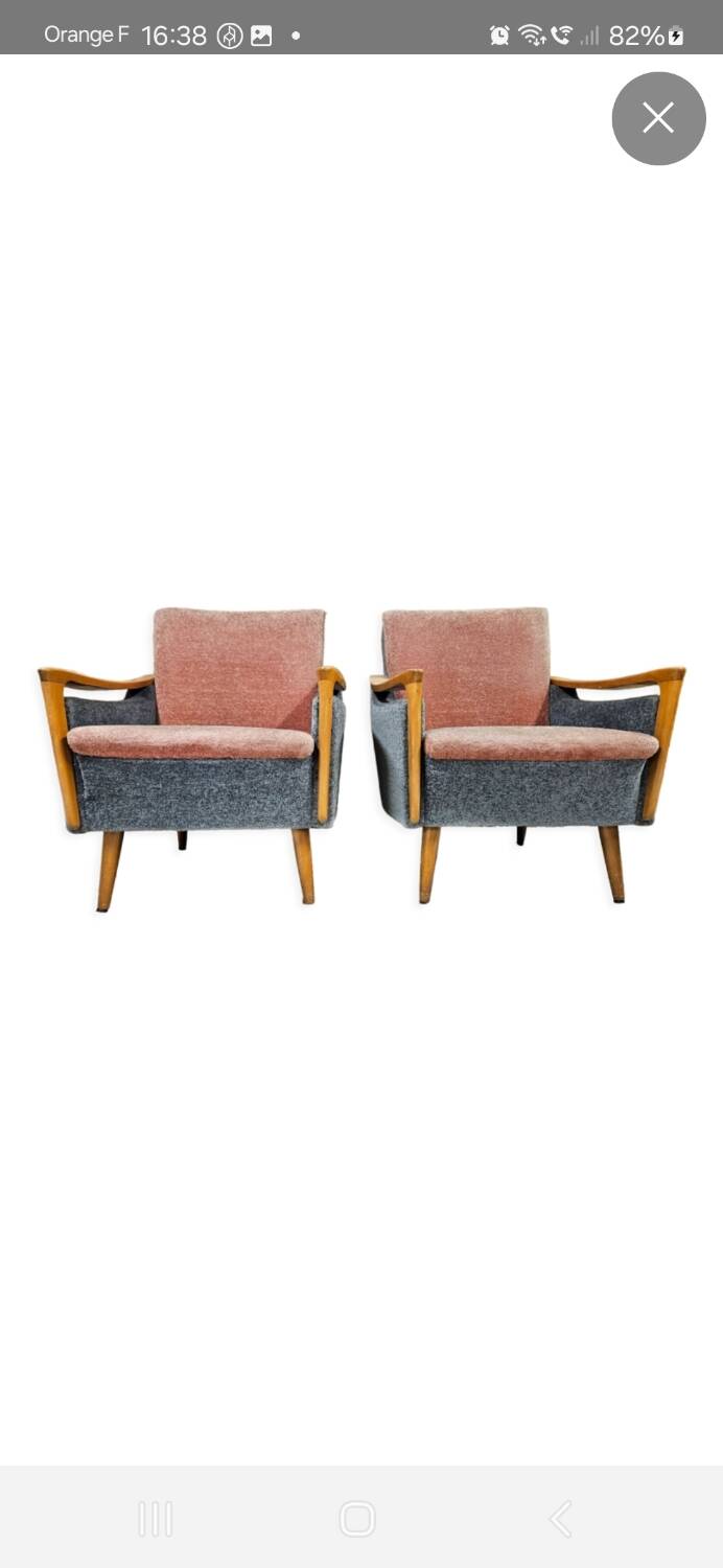 Pair of 1960 armchairs
