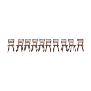 Série de 10 chaises - scandinave 1960