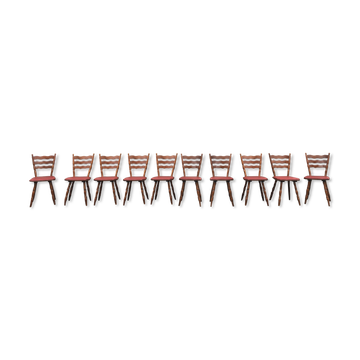 Bistro chairs vintage Scandinavian brasserie colorful galette - 1950 1960