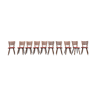 Série de 10 chaises bistrot brasserie vintage scandinave galette coloré - 1950 1960