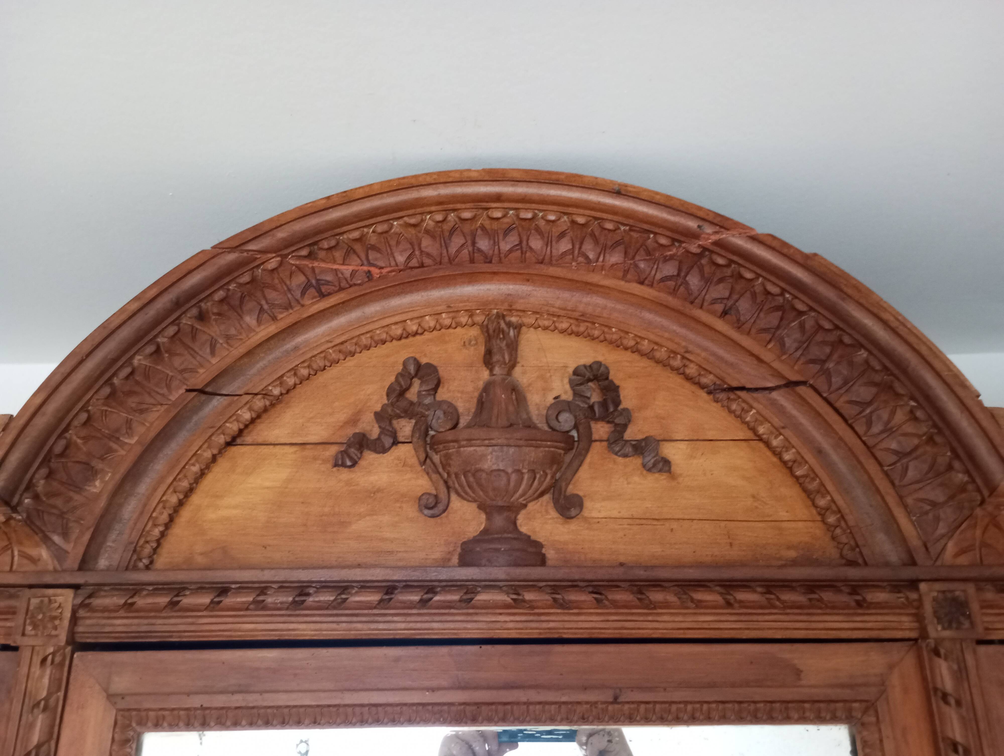 Old and large 3-door wardrobe