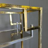 Vintage brass and chrome wall unit, 1970s