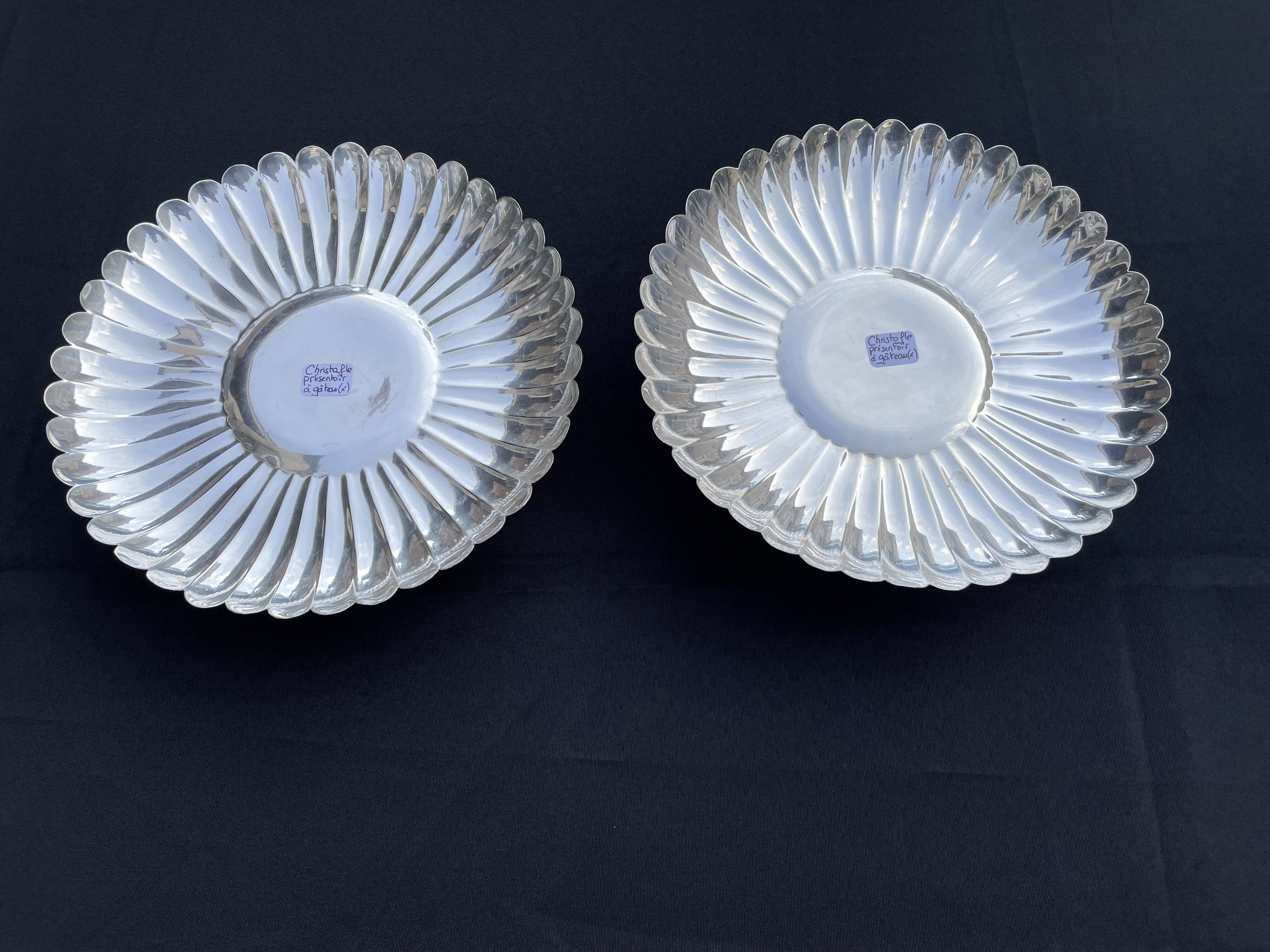 2 Coupes présentoirs à gâteau(x) Christofle