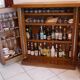 Furniture bar bar solid oak brass handles