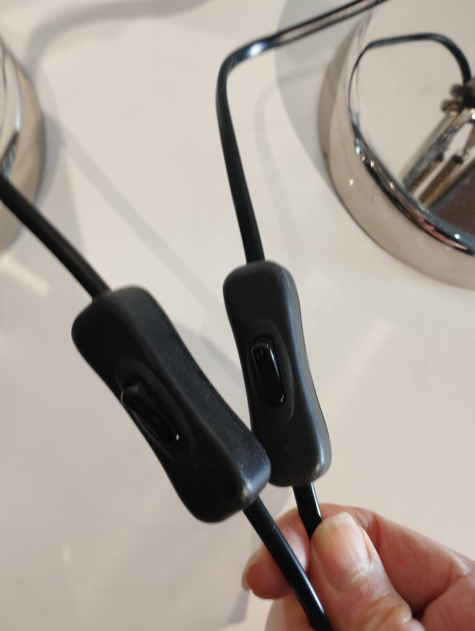 Pair of articulated lamps vintage 1980s industrial design