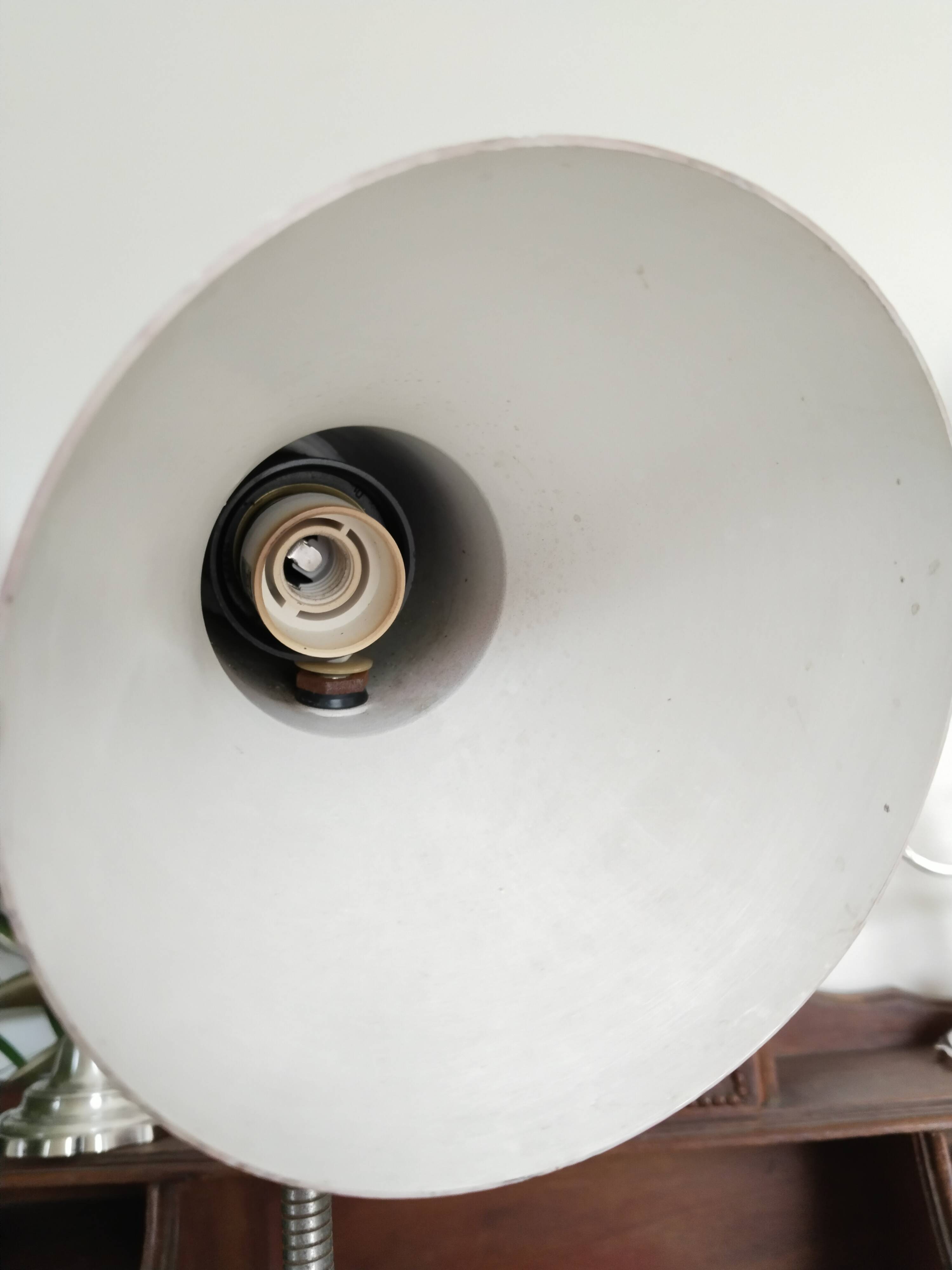 Red and gold cocotte lamp, flexible, 1950s