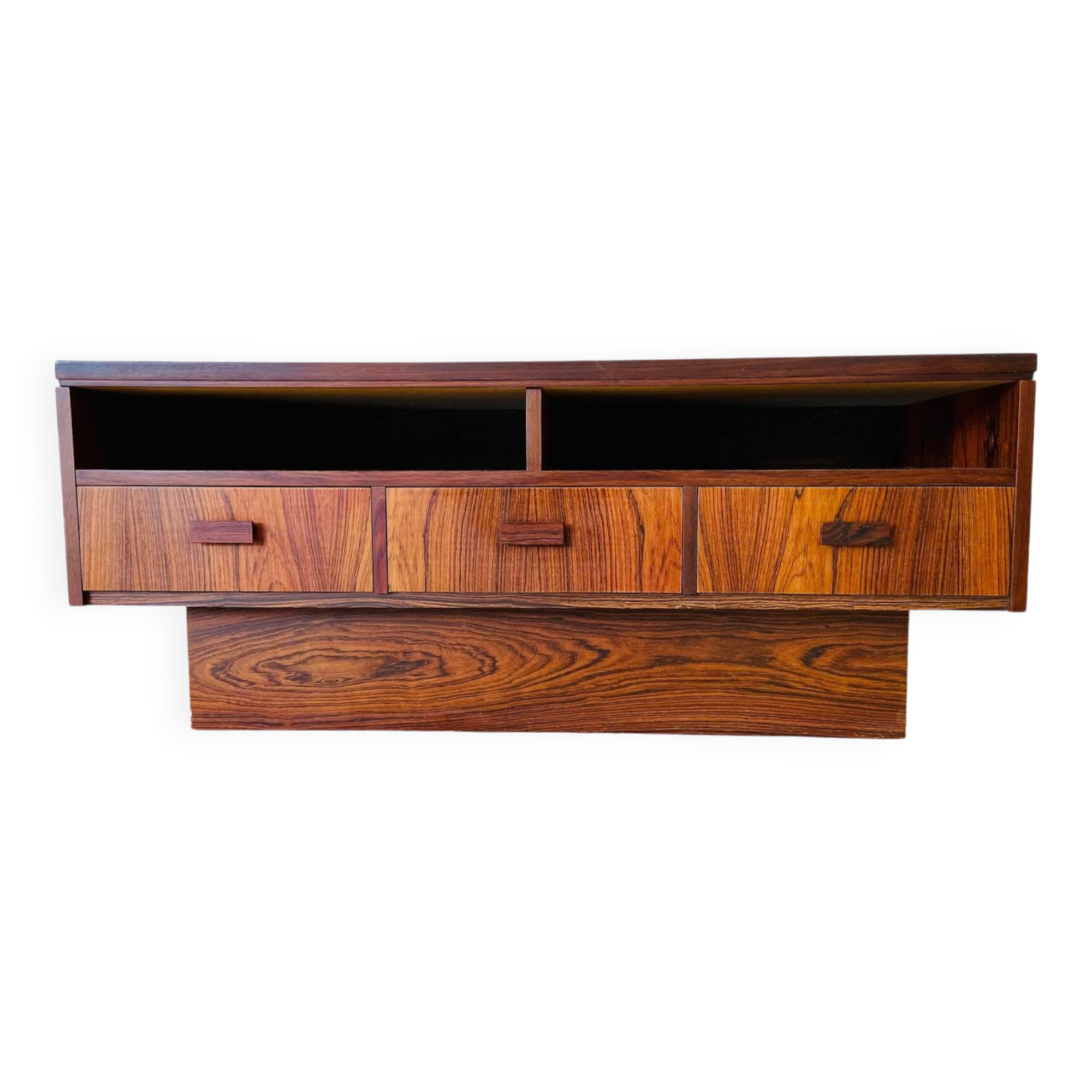 Vintage retro danish mid century rosewood and ceramic cabinet 1960s