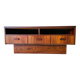Vintage retro danish mid century rosewood and ceramic cabinet 1960s
