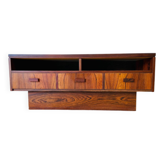 Vintage retro danish mid century rosewood and ceramic cabinet 1960s