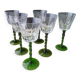 Set of 6 glasses of white wine from Alsace twisted leg