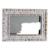 Exclusive carved wooden frame. stripped vintage frame.