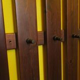 Mid century wall mounted coat and hat rack, 1960s