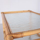 Vintage Bamboo Trolley and serving trolley 1960s