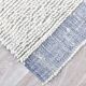 Tapis marocain 100% laine bleu et blanc 136x211 cm