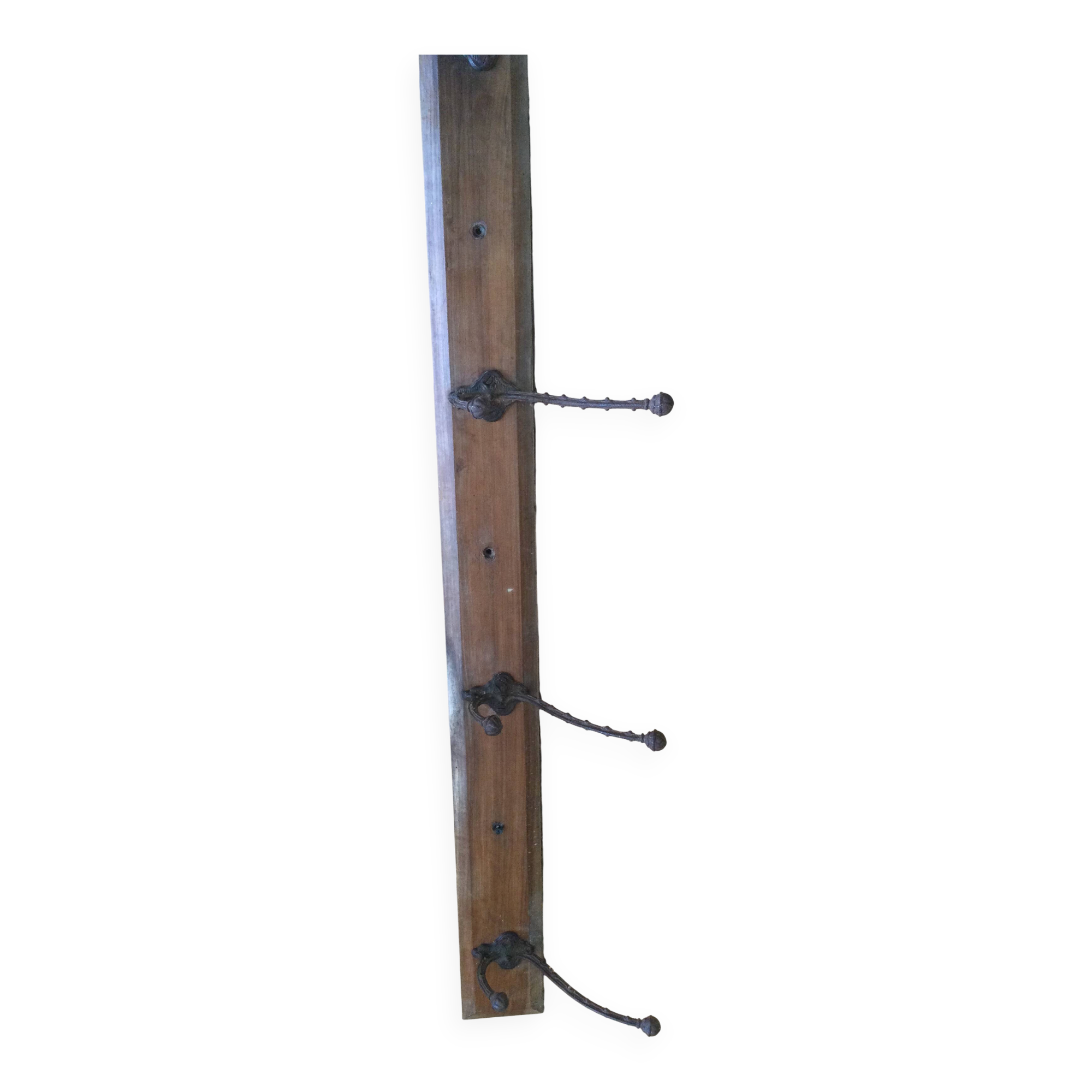 Porte manteau ancien bois et fonte