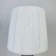 Stoneware bottle lamp and vintage wool lampshade