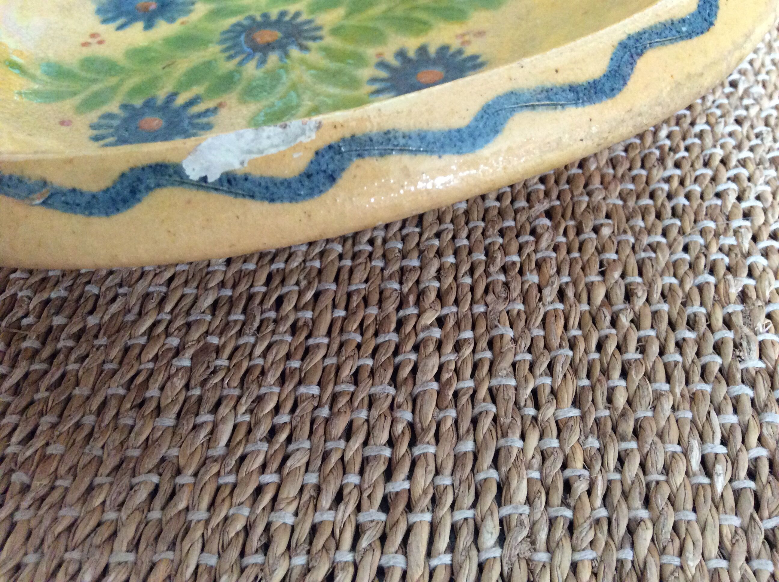 Glazed terracotta dish