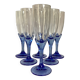 6 flûtes à champagne bleu cobalt Bormioli Rocco
