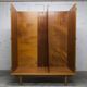 1970 Scandinavian wardrobe with shelves and mirror, 21x126, 2 doors.