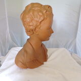 Bust of a young man in plaster