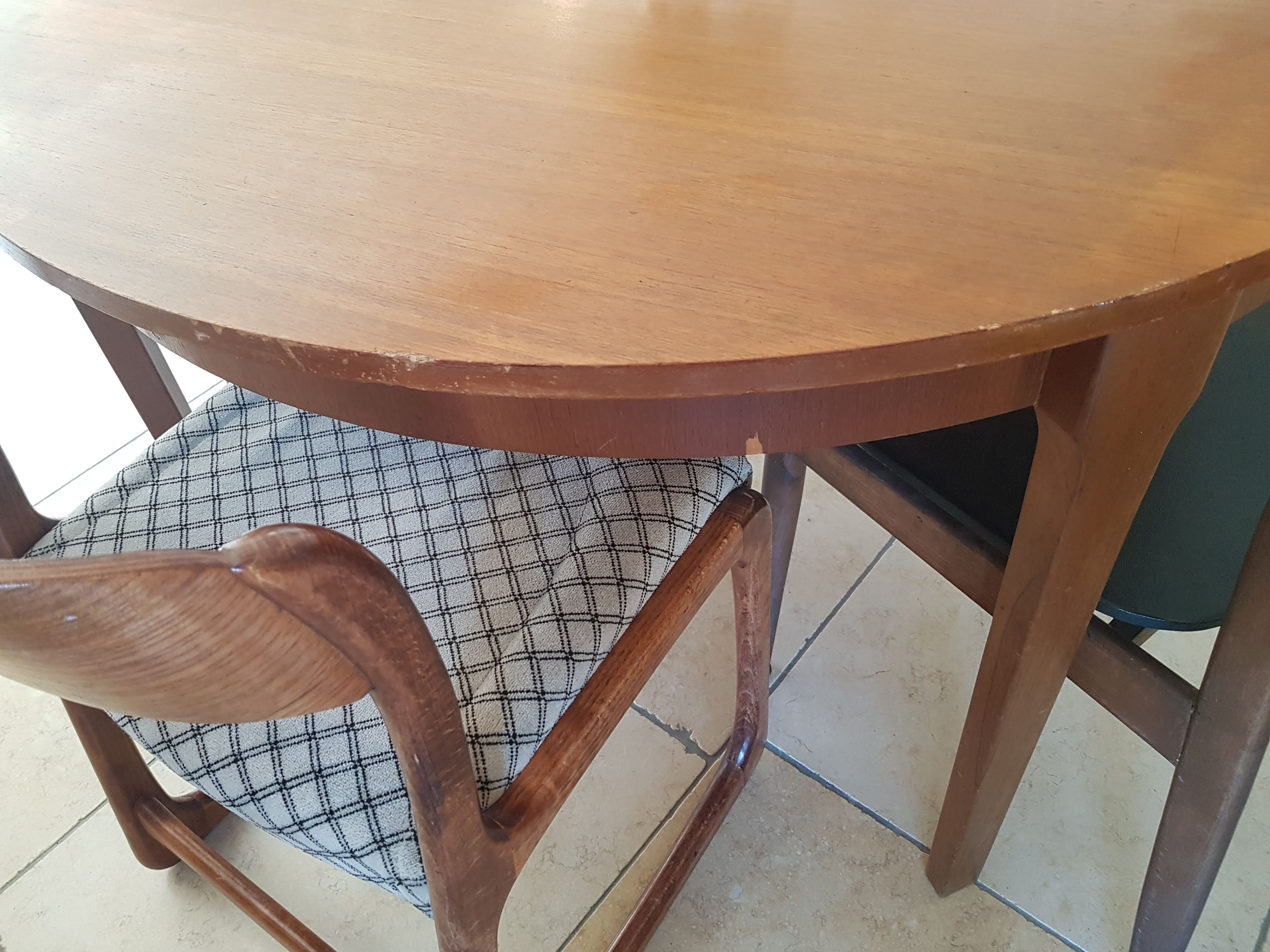 Scandinavian extensible table, butterfly extension circa 1960