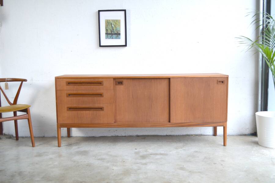 Danish vintage enfilade * Sliding doors * 183 cm *