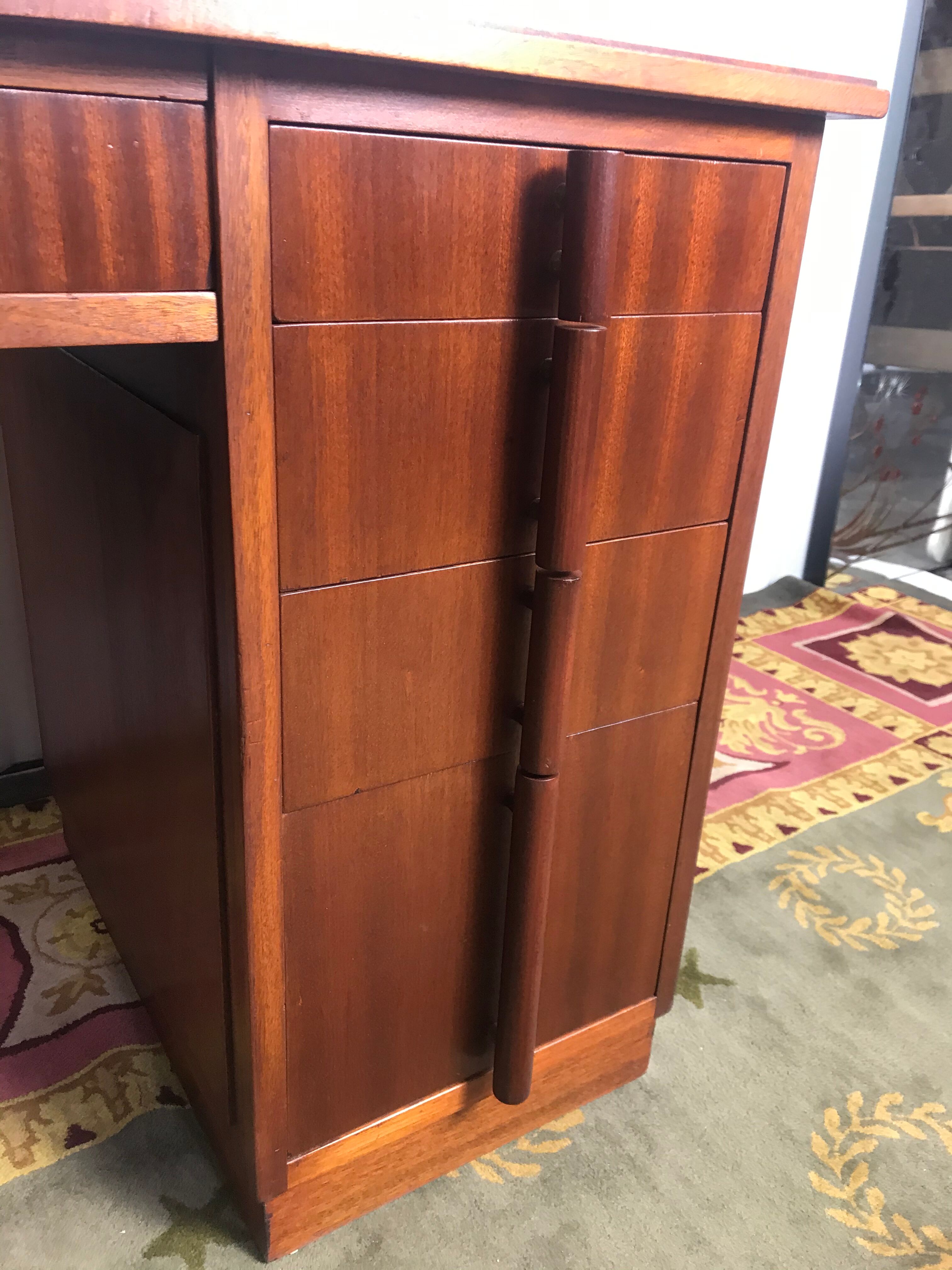 Restored Mahogany Art Deco desk