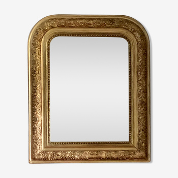 Old mirror Louis philippe gilded wood