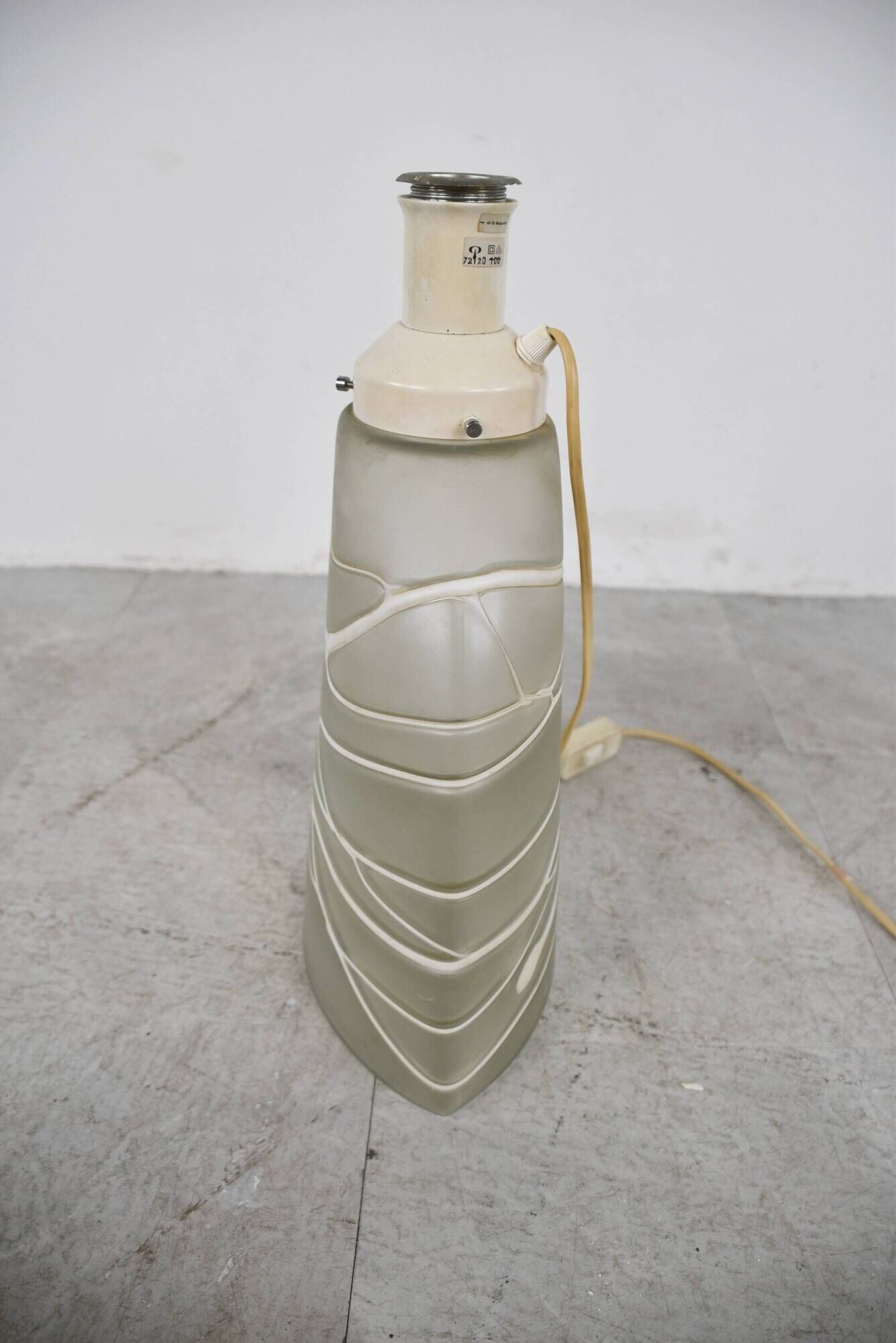 Glass table lamp by Peil and Putzler, 1960s