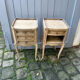 Paire de tables chevet louis xv en chene brut  clair