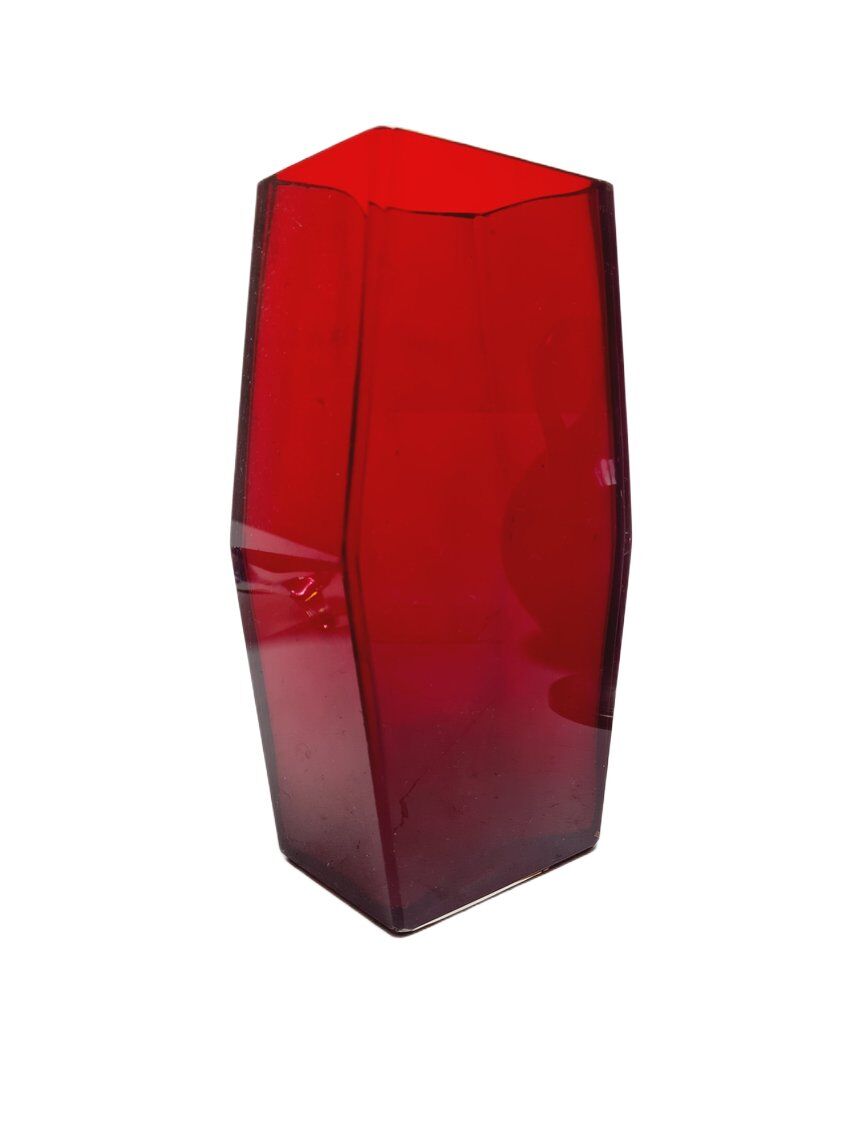 Art Deco glass vase by Joseph Hoffmann from Moser, Czechoslovakia, 1930s