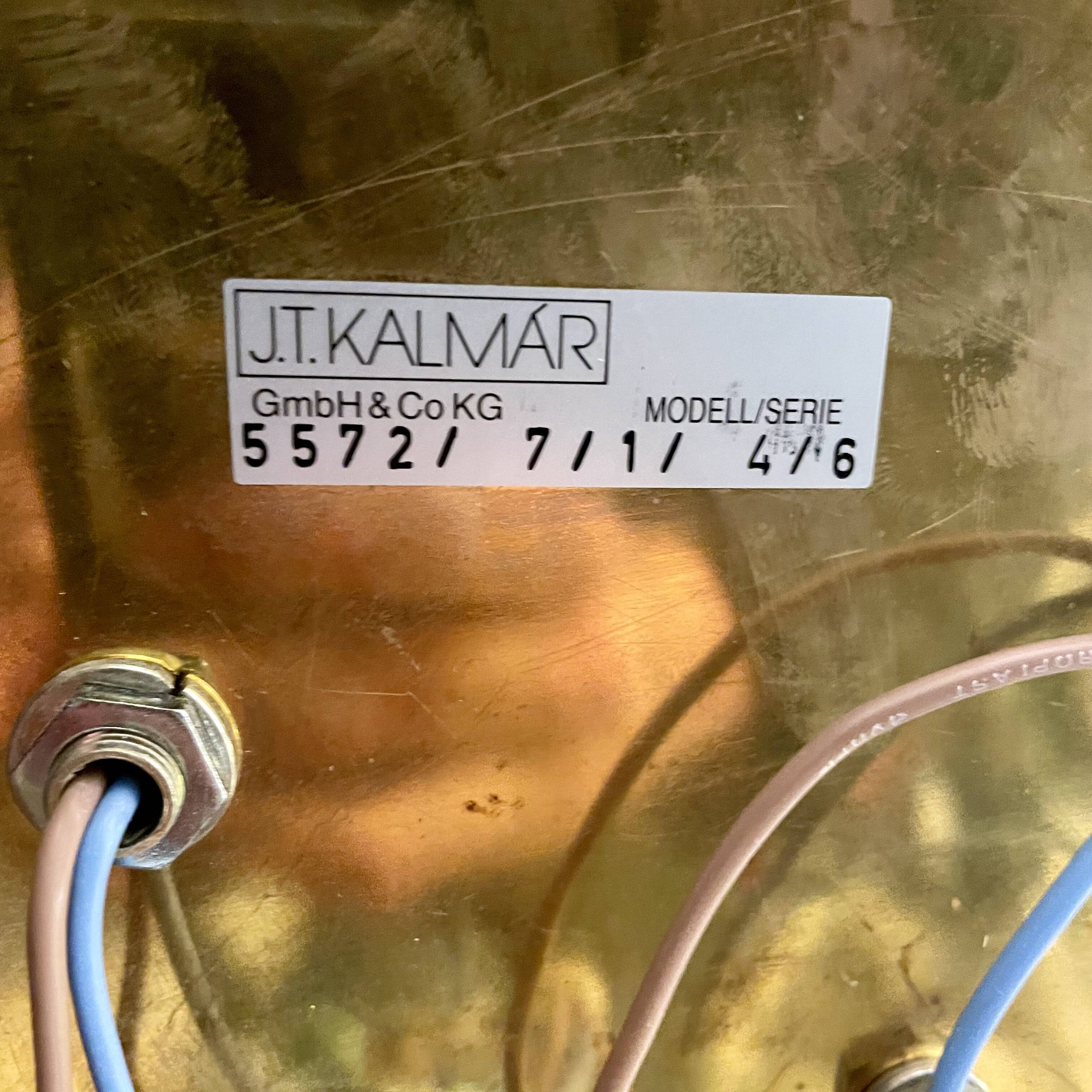 Murano & Brass Ceiling Lamp by J.T. Kalmar, Austria, 1960s