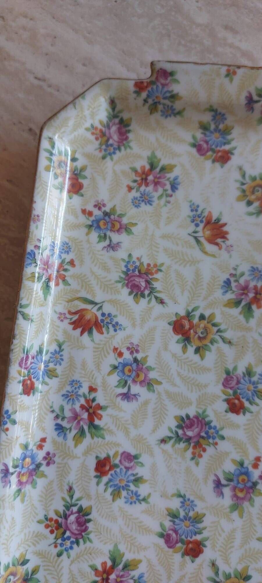 Vintage rectangular cake dish in earthenware M&S (Massé & Surget)